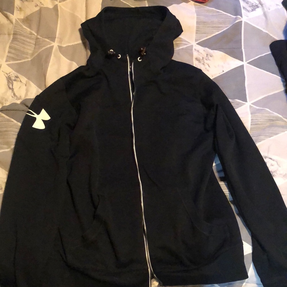 Women under armor zip up jacket.
